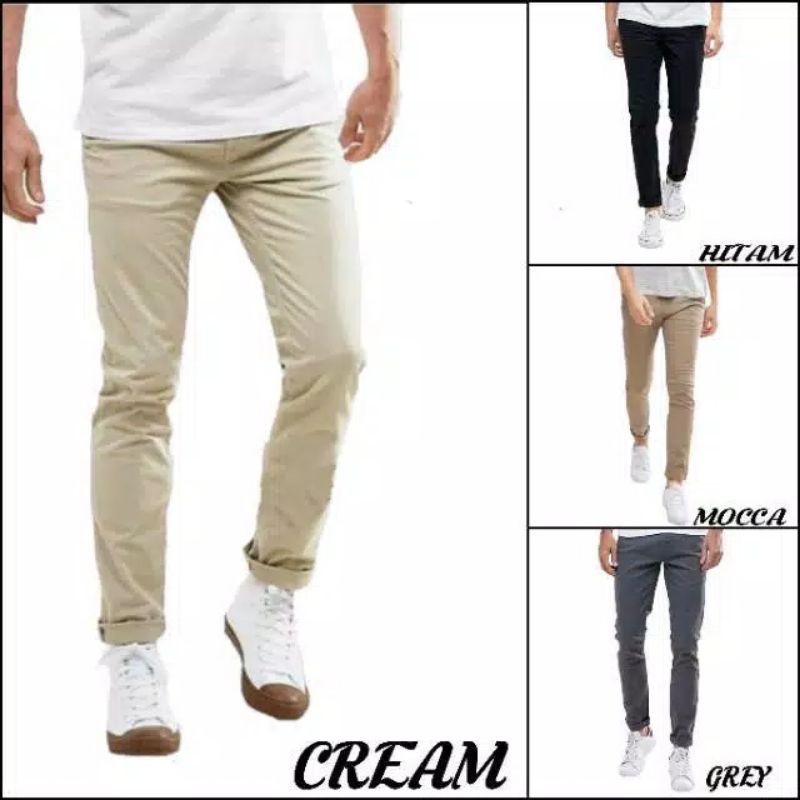 CELANA CHINO panjang pria SLIMFIT kerja harian bisa COD