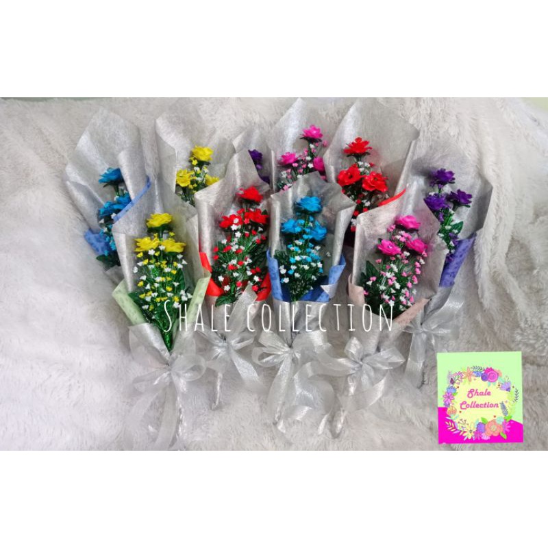 Buket bunga wisuda / bunga akrilik / bunga artificial / kado unik