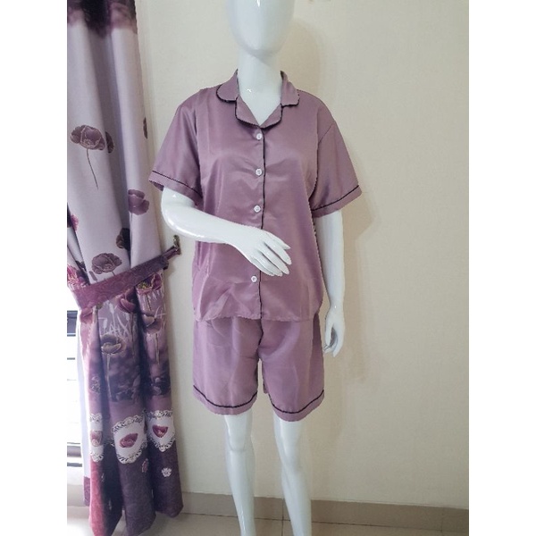 Baju tidur wanita piyama sleepwear pajamas lengan dan celana pendek