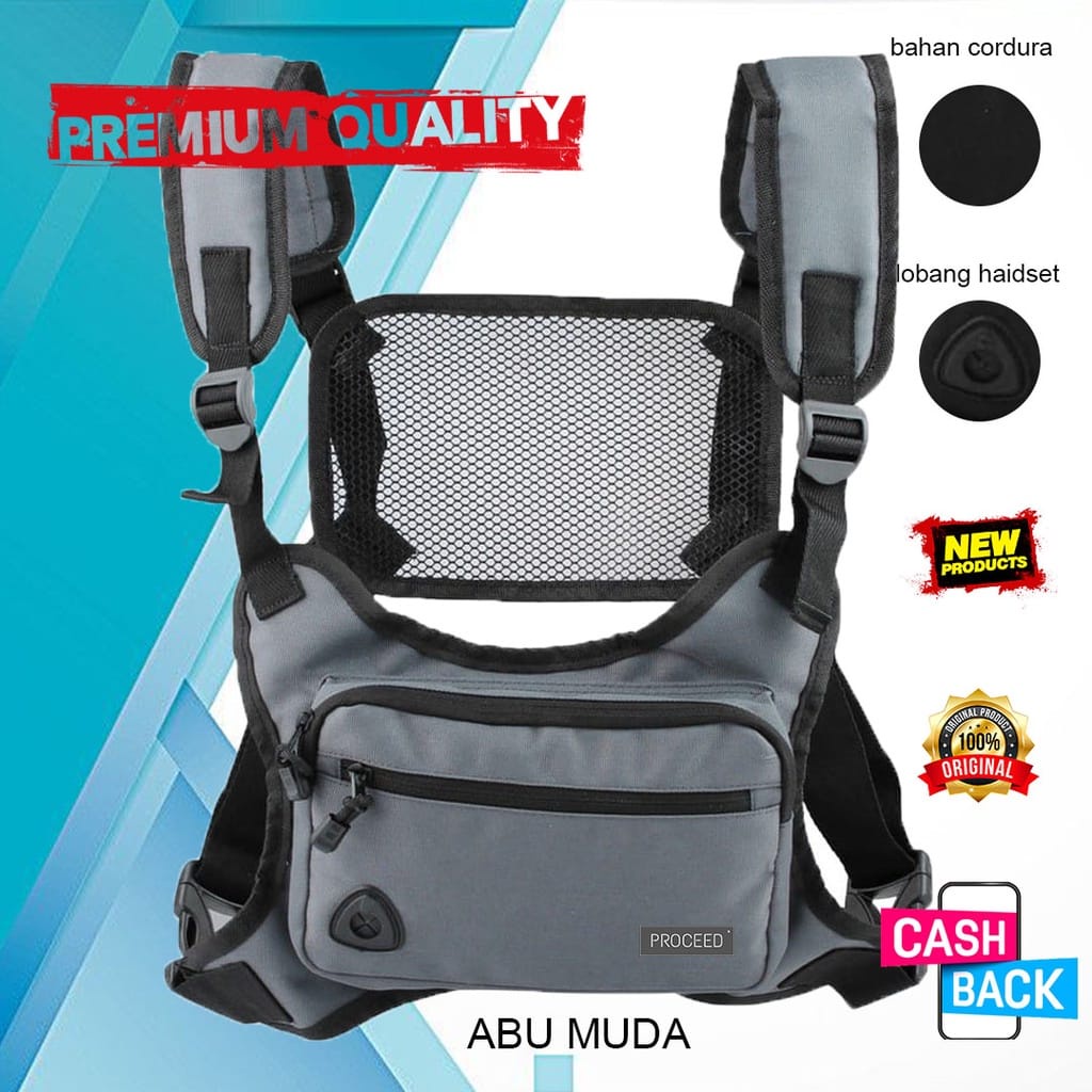 Chest Bag Tas Dada Premium Selempang Pria Depan