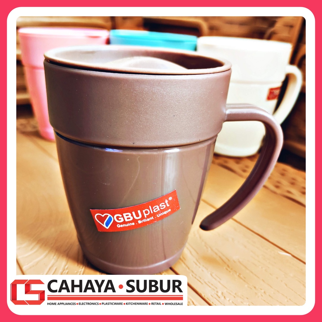 Gelas Tutup KIMMY 350ml Cangkir Mug Tutup Unik Premium Quality Model Tupperware Gbu-7