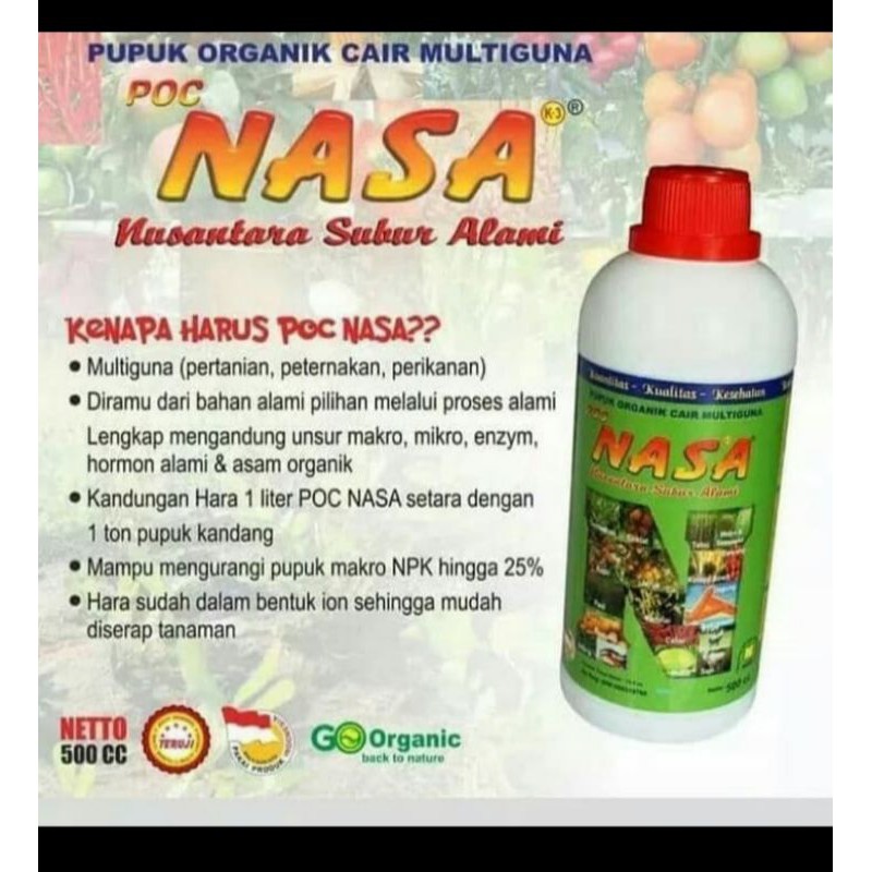 Jual Pupuk Organik Cair / POC Nasa 500cc | Shopee Indonesia