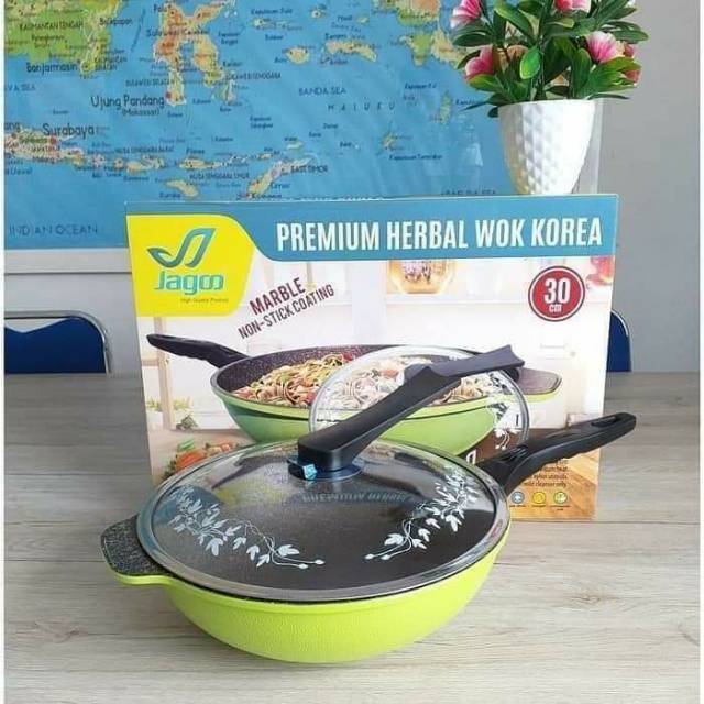 Premium Herbal Wok Korea Jago #wajan pengorengan