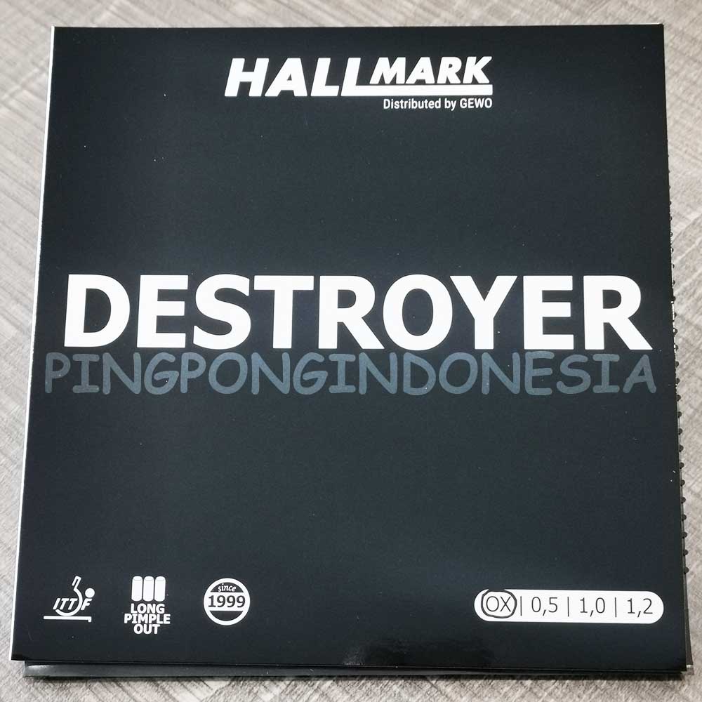 Hallmark Destroyer - Karet Pingpong Rubber Tenis Meja Long Pips Bet Bat Pimple Out Defensive