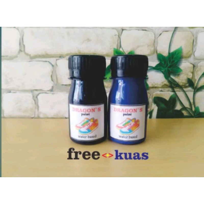 Cat kanvas GARTIS KUAS untuk pembelian 2botol  kain tekstile katun spandek khusus bahan kain