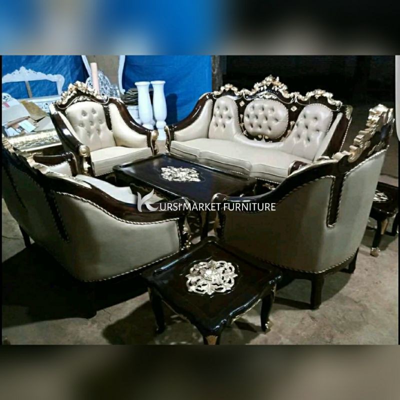Kursi & Meja tamu sofa ganesha shofa tamu ganesha bahan kayu jati asli jepara sofa tamu murah