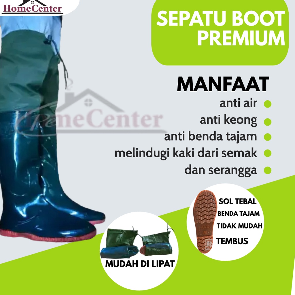 SEPATU BOOTS PRIA | SEPATU SAWAH ANTI KEONG SEPATU BOOT KARET SEPATU SAWAH SEPATU BOOTS KARET ((60cm