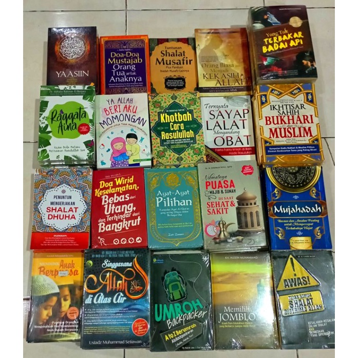 PROMO BUKU BACAAN AGAMA ISLAM / NOVEL ISLAMI / MOTIVASI ISLAMI / DOA-DOA / BUKU YASIN / TUNTUNAN SHALAT / KHOTBAH / PUASA / MEMILIH JOMBLO / SHALAT DHUHA / MURAH ORIGINAL