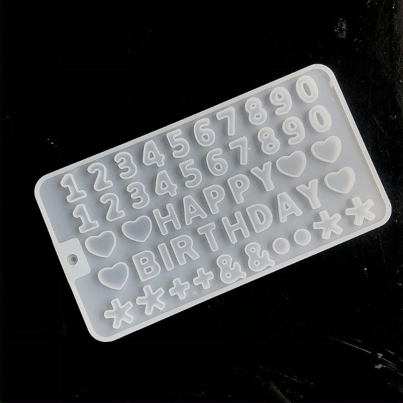 Glitter 2 Pcs Alphabet Crystal Epoxy Resin Mold English Letters Number Pendant Keychain Casting Silicone Mould DIY Crafts Jewelry Making Tools