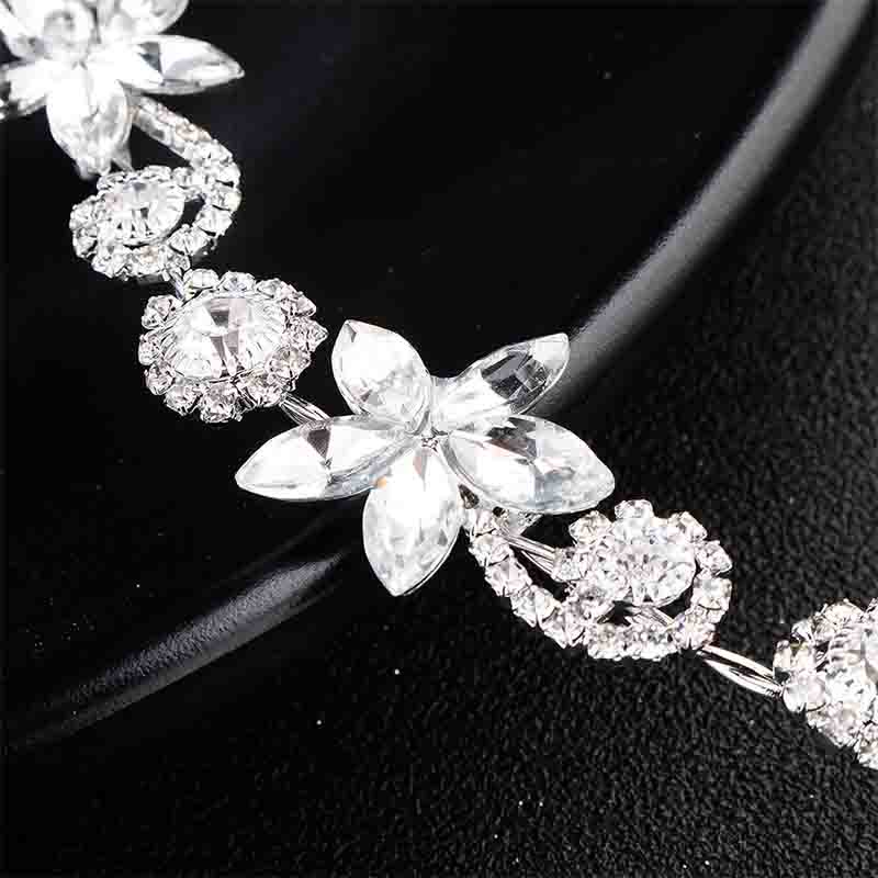 Simple and Versatile Soft Chain Wedding Headdress Geometric Rhinestone Bride Styling Hair Accessory