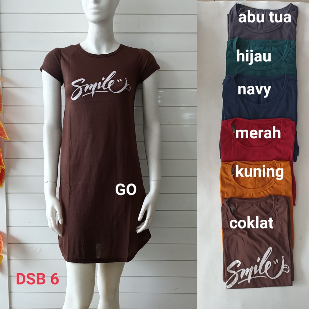 gof DS BEVERLY Dress Daster Wanita Casual Lengan Pendek