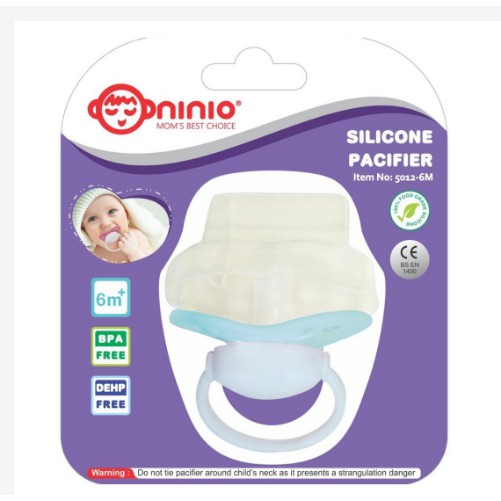 Ninio Silicone Pacifier Empeng Bayi Bulat NB &amp; 6 M 5012