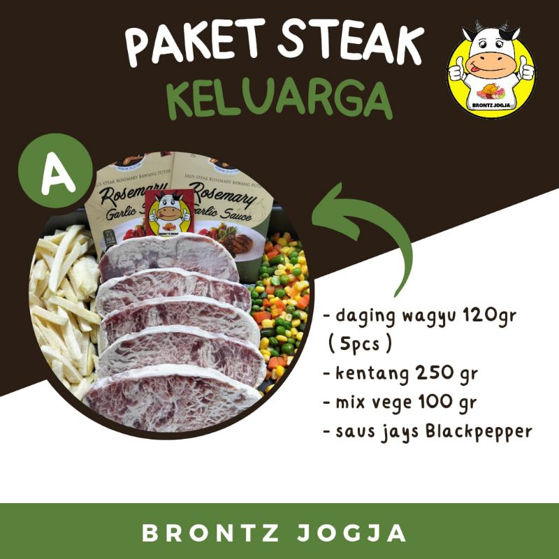 

PAKET STEAK KELUARGA - PAKET STEAK WAGYU - BRONTZ JOGJA