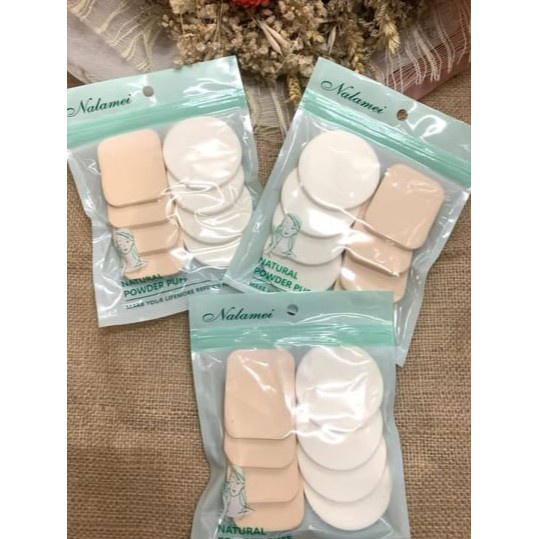 SPONS BEDAK NALAMEI ISI 8 PCS SPONS MAKEUP SPONGE POWDER PUFF NALAMEI