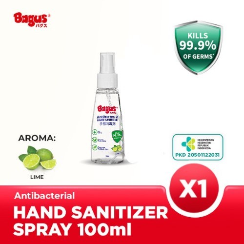 Bagus Antibacterial Spray Hand Sanitizer 100ml Food Grade W-22755