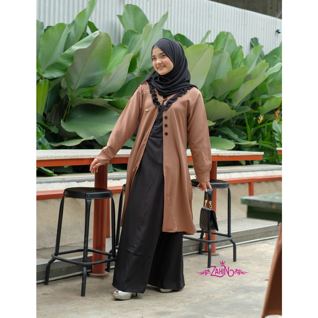 Dress set rompi outher ANINDYA dan KADIRA original ZAHIN terbaru itycrepe 2in1 blezer blazer baju kerja wanita itycrepe