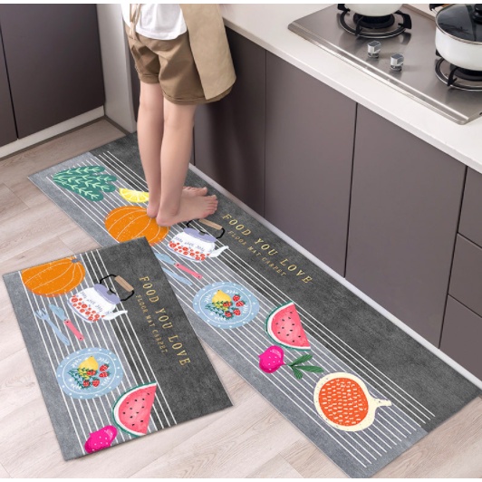 Keset 2 in 1 Door Mat Trendy Keset Dapur 2 in 1 Keset Kaki Dapur Kamar