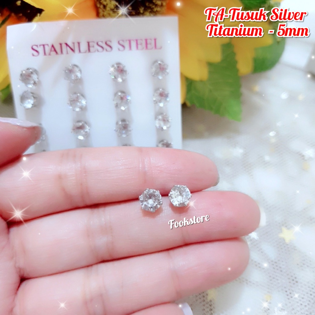 TERLARIS ANTING TUSUK DAN ANTING DESI TITANIUM WANITA PREMIUM/ANTI KARAT