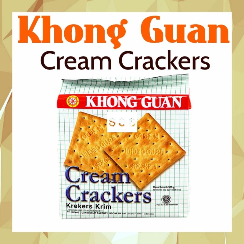 

《OS3》 Khong Guan Cream Crackers Krispi Krekers Krim 300 gram - BISKUIT