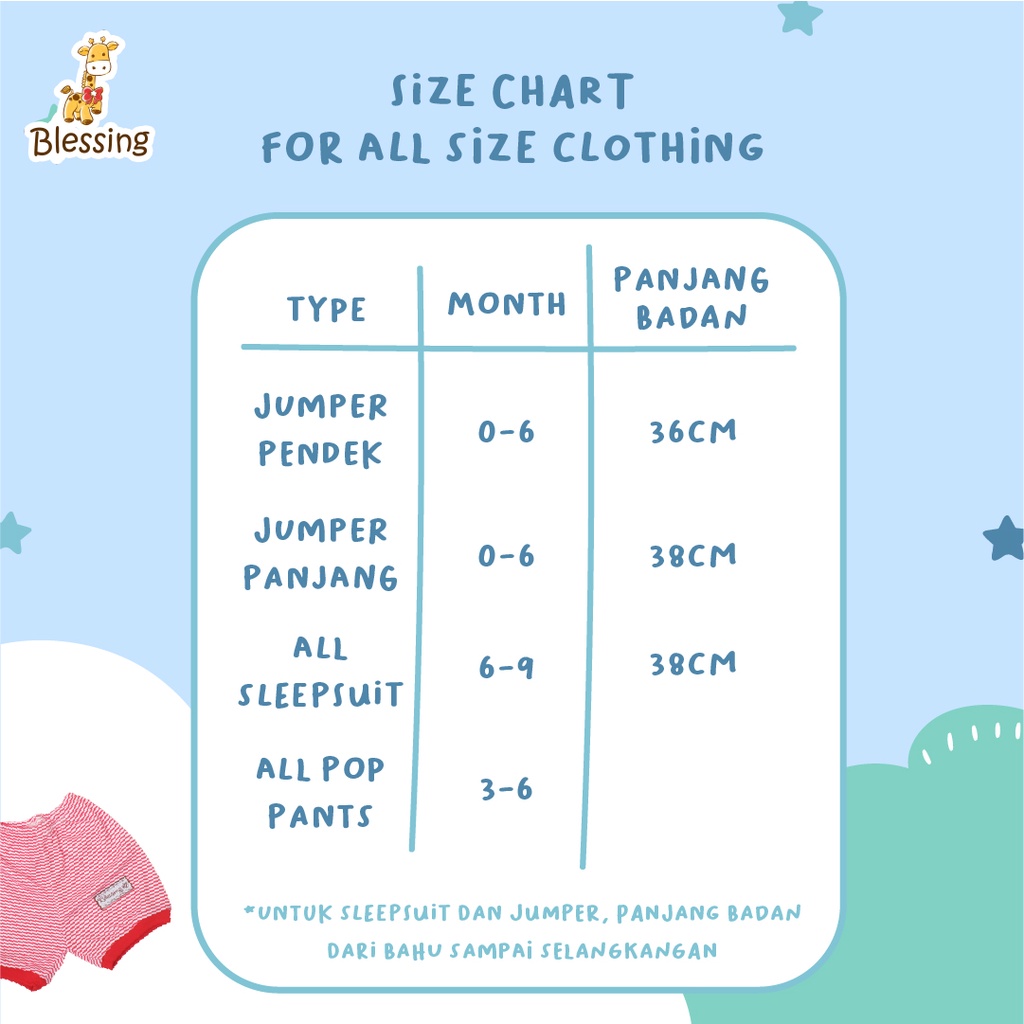 BLESSING Babywear Baju Tangan Panjang -Crocodile&amp;Friends - SIZE:SML