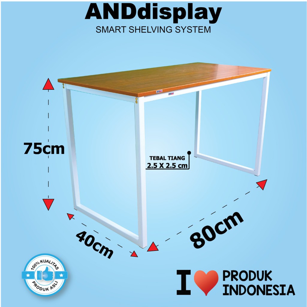 MEJA KANTOR BESTA 80 X 40 CM MEJA BELAJAR - MEJA KOMPUTER ANDDISPLAY