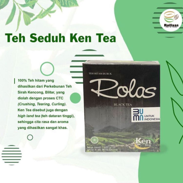 

Teh Tubruk / Teh Hitam / Teh Seduh Ken Tea Rolas Premium Original 100 gram