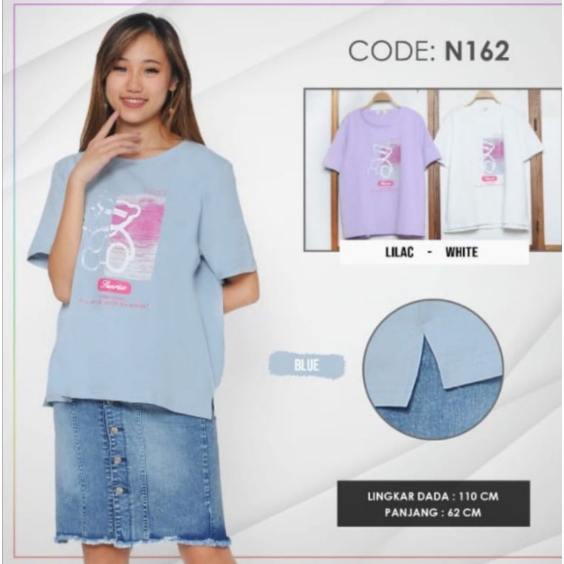 atasan impor - atasan bigsize - kaos lilac besar - kaos jumbo adem - blus wanita impor