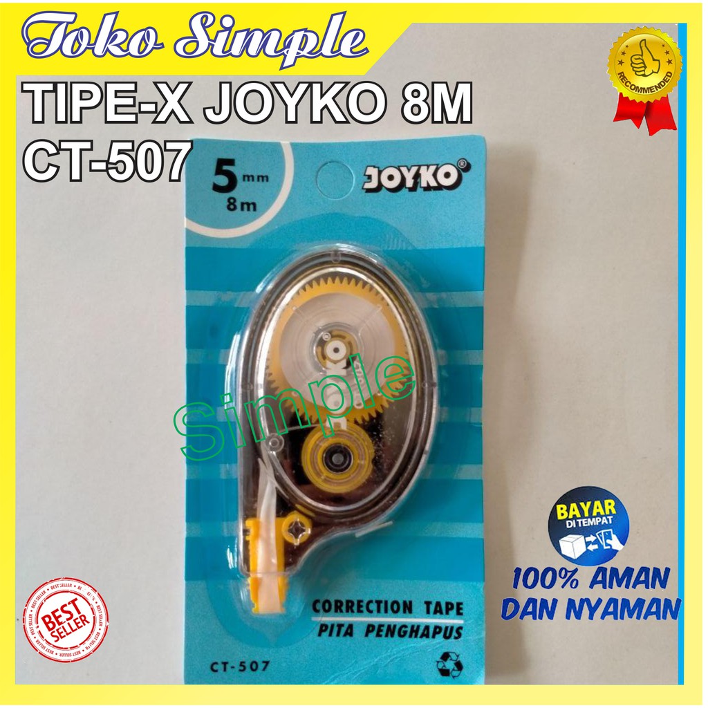 

TAPE / TIP-EX / TIP X / TIPE-X / TIP-X CORRECTION KERTAS JOYKO CT-507