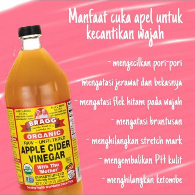 Cuka Apel Bragg Minuman Organik Organic Raw Unfiltered Apple Cider Vinegar 473 Ml Shopee Indonesia