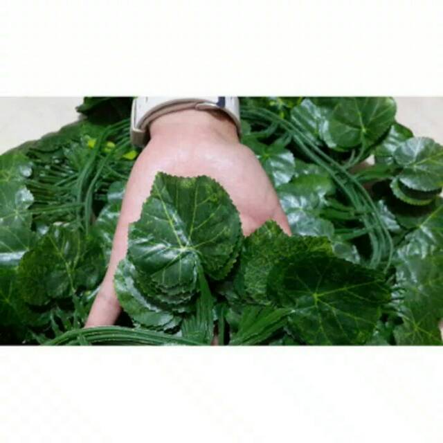 Daun hias rambat plastik dekorasi panggung pameran cafe