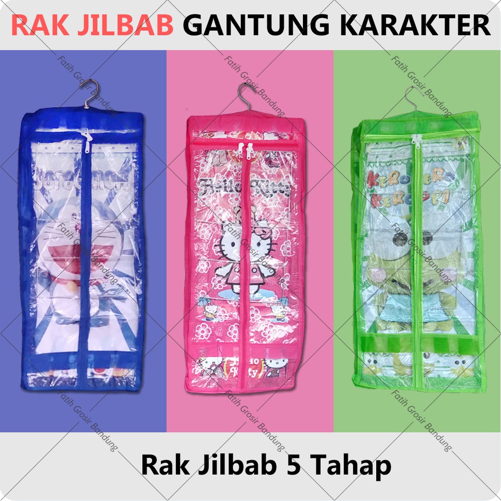  Rak  Gantung Hijab Jilbab  Kerudung Karakter Hanging Hijab 