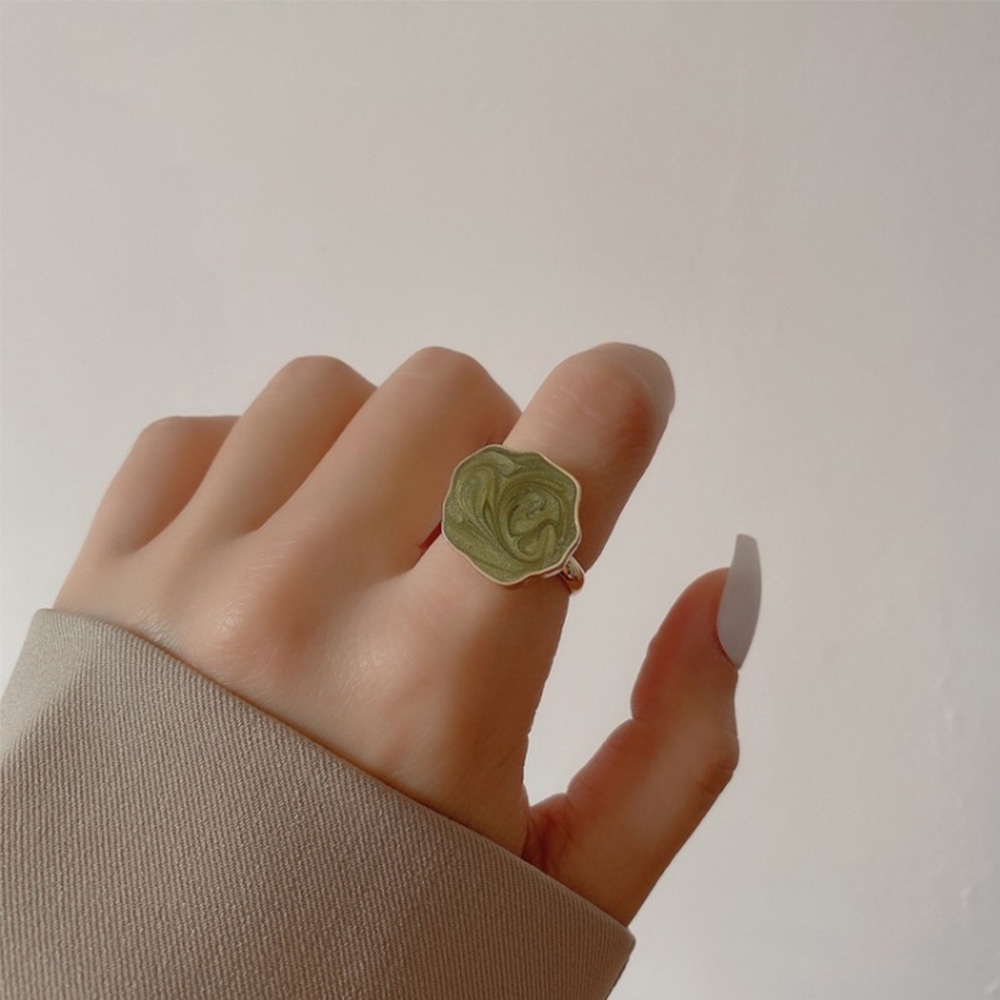 MXBEAUTY Creative Women Rings Retro Fashion Jewelry Irregular Rings Dripping Oil Personality Gifts Alloy Girls Vintage Finger Ring/Multicolor