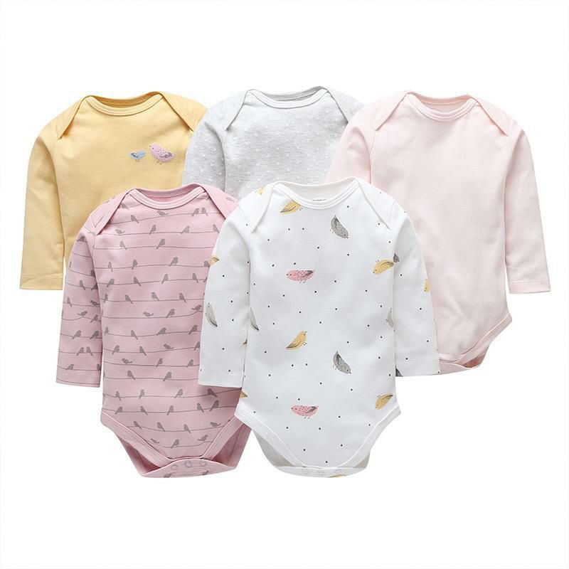 Tedmimak Bodysuit Longsleeve Baby / Jumper Lengan Panjang / Baju Bayi / Pakaian Bayi Isi 5pcs