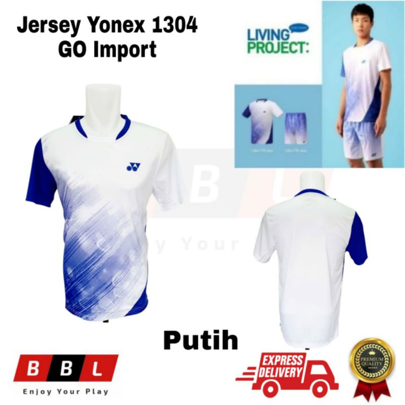 Kaos Badminton Yonex 1304 Putih Grad Ori Import Kaos Bulutangkis Import High quality Baju badminton 