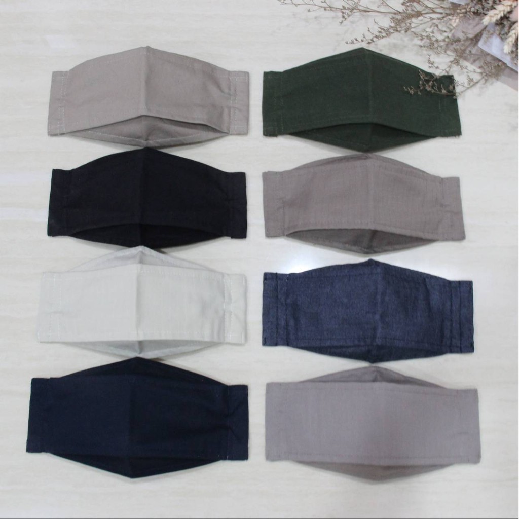 Download MASKER KAIN EVO WARNA POLOS 3ply | Shopee Indonesia