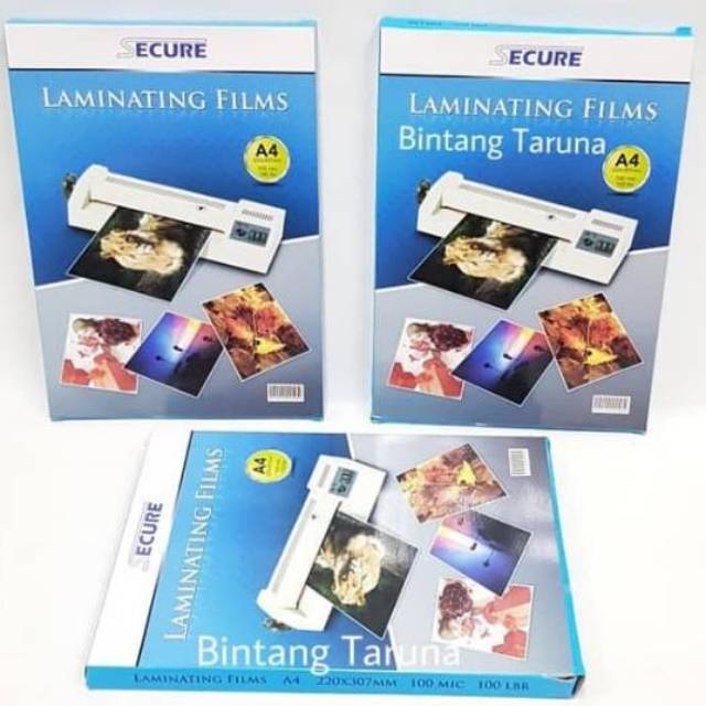 Laminating Film Secure A4 Plastik Laminating Secure A4 (100 Micron)