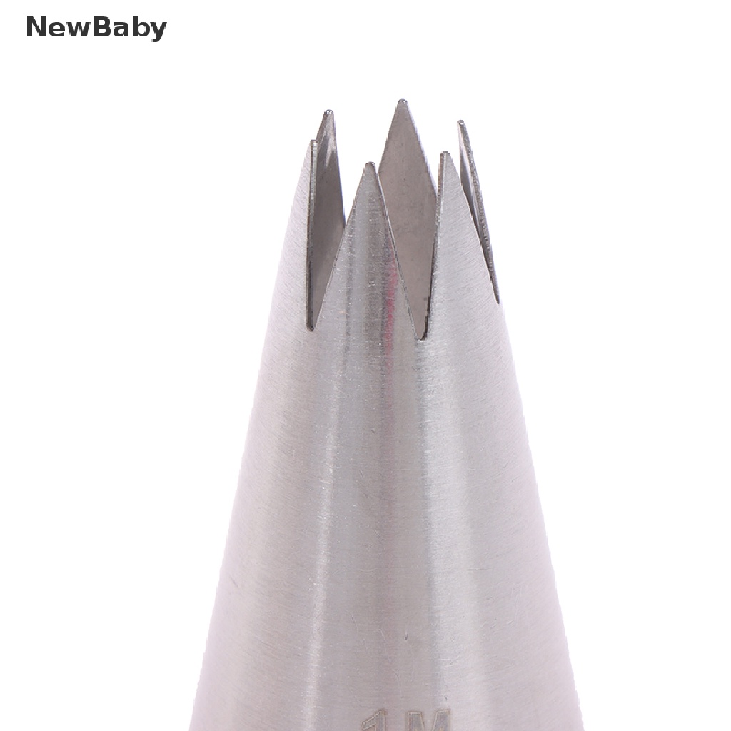 Newbaby 1M Handuk Mandi Bayi# Spuit Piping 6 Gigi Lurus Bahan stainless steel 304 Untuk Dekorasi Kue