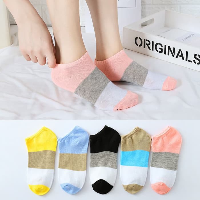 Kaos Kaki Ankle Cute Motif Kaos Kaki Semata Kaki Kaos Kaki 3 Warna