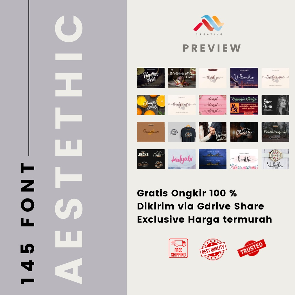 

145 FONT BUNDLE AESTETHIC