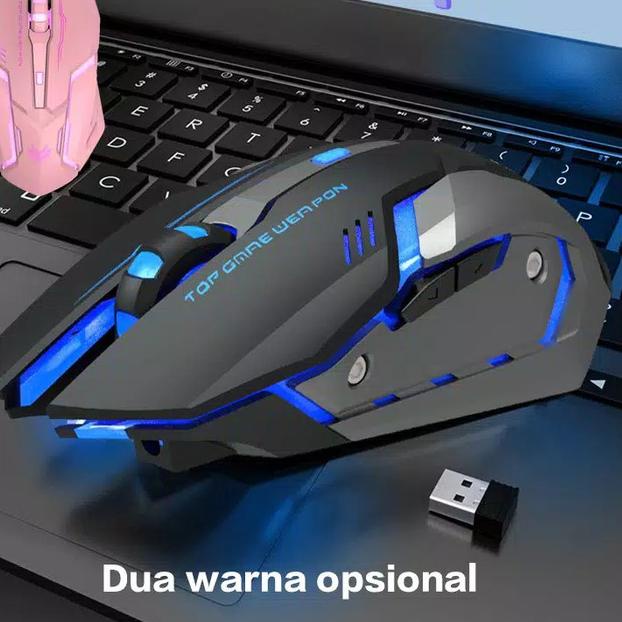✴ Mouse Gaming Wireless Rechargeable Wireless Mouse Pink ❈