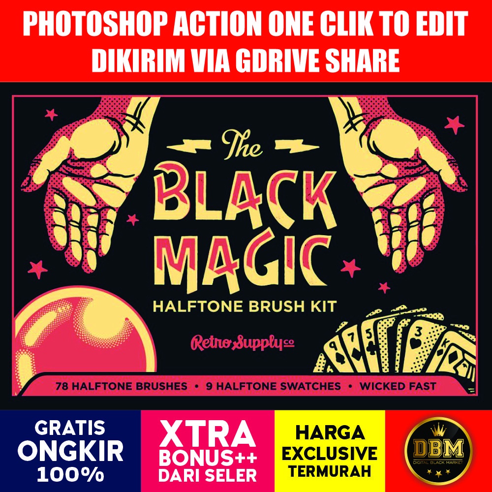 Black Magic Halftones by Retro Supply - Illustrator