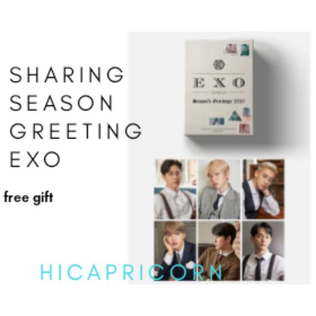 Sharing Season Greeting Exo (SG EXO 2020) member set (Suho,Chen,Sehun) Desk Calender, mini Brochure