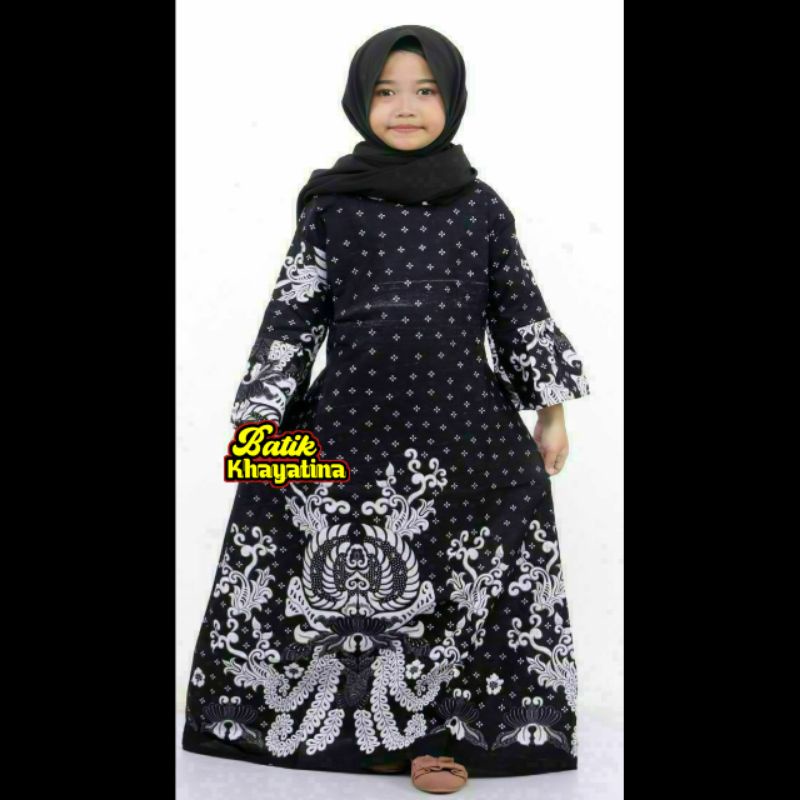 gamis batik anak perempuan / terbaru masa kini 2022/ baju muslim anak perempuan teekini