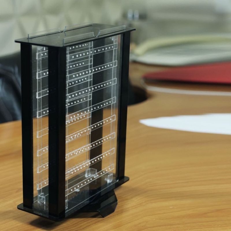 Akrilik Pajangan Display Anting Putar 2 Sisi / Display Acrylic Anting 2 Muka Stand