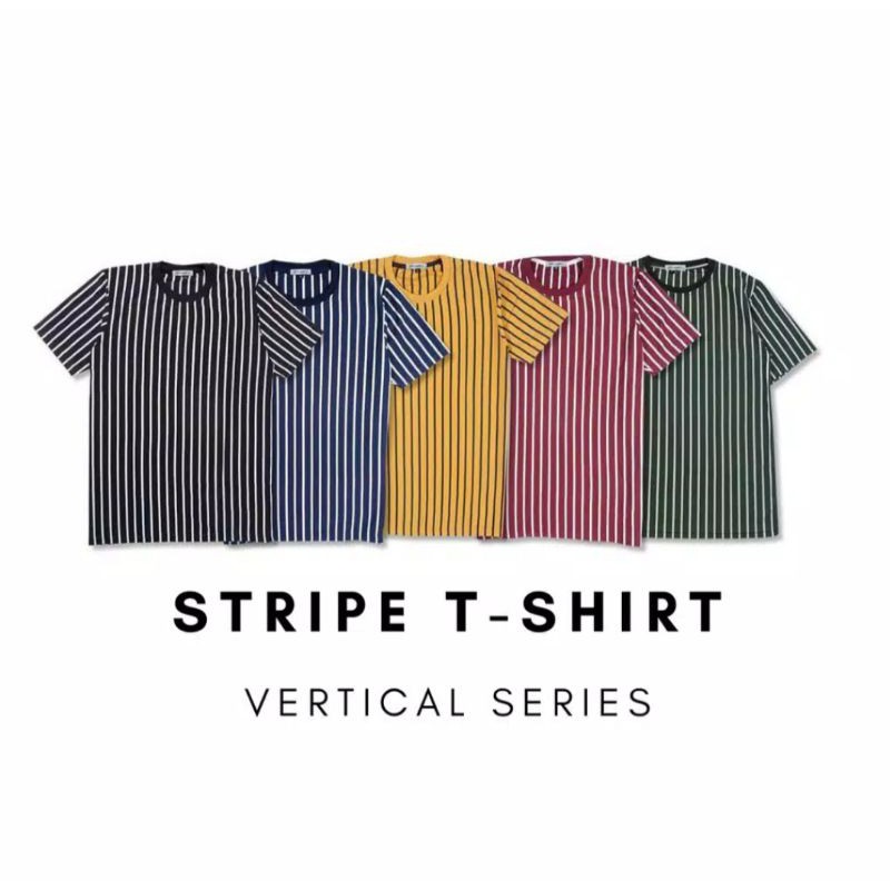 kaos stripe vertikal/kaos salur vertikal