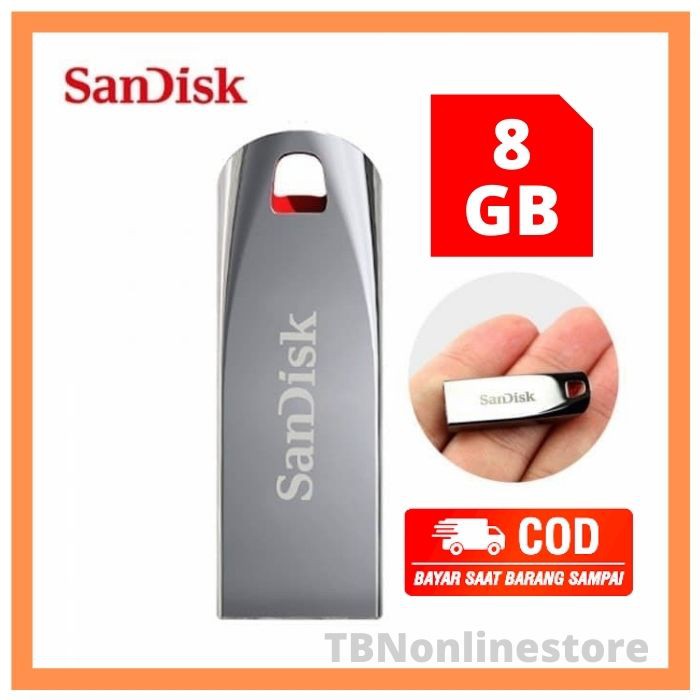 FD Original FLASHDISK SANDISK CRUZER FORCE 8 GB casing metal USB 2.0