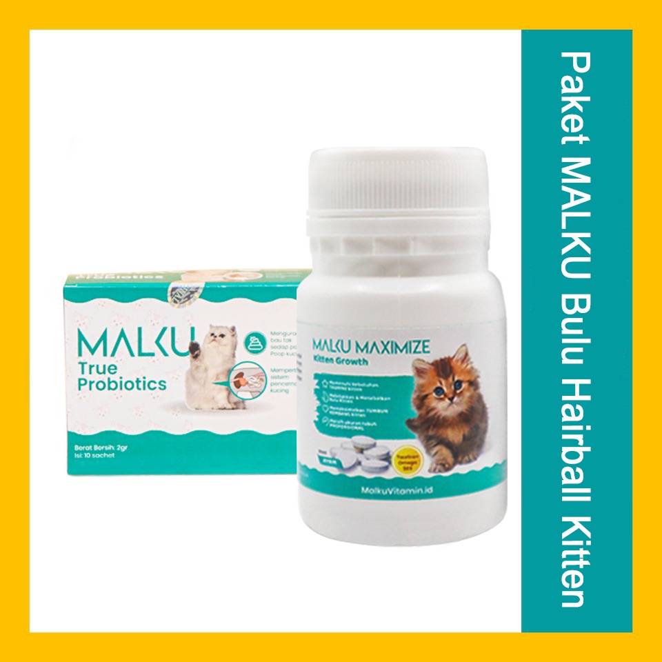 Paket MALKU Bulu Hairball Kitten - MALKU Vitamin