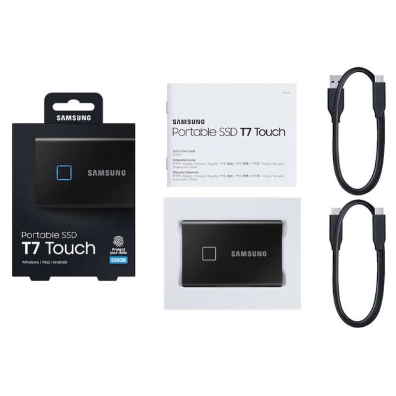 Samsung Portable SSD T7 Touch 500GB - MU-PC500K/S - Black