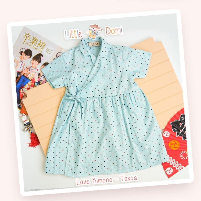 Love Kimono Dress ( Girl ) - Kimono Anak Perempuan - Dress Anak Perempuan - Little Domi