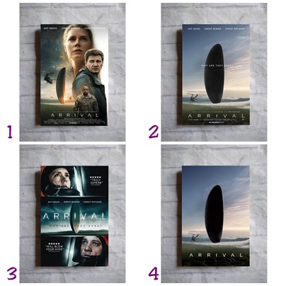 Poster film Arrival 2016 - hiasan dinding - bioskop - retro - dinding - aesthetic - custom